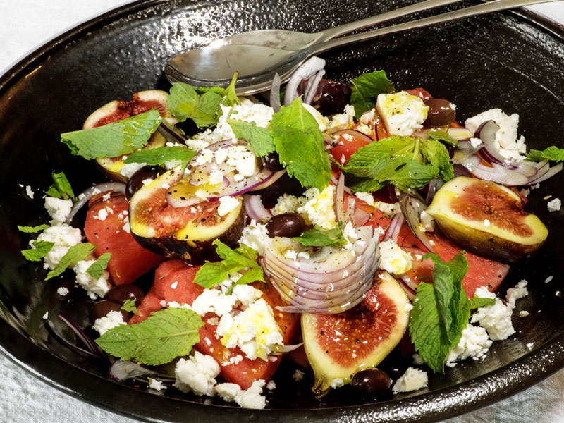 Watermelon and Fig Salad with Fetta