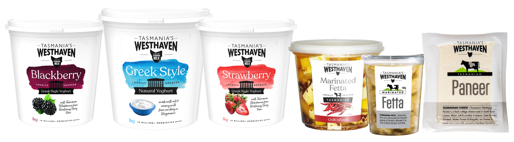 Tasmania's Westhaven yoghurt and cheese product range